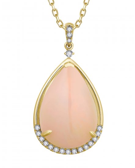 PEAR OPAL DIAMOND PENDANT (TP2932)