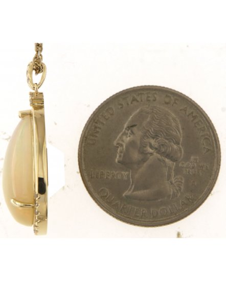 PEAR OPAL DIAMOND PENDANT (TP2932)