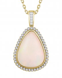 PEAR OPAL DIAMOND PENDANT (TP2933)