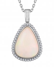PEAR OPAL DIAMOND PENDANT (TP2933)