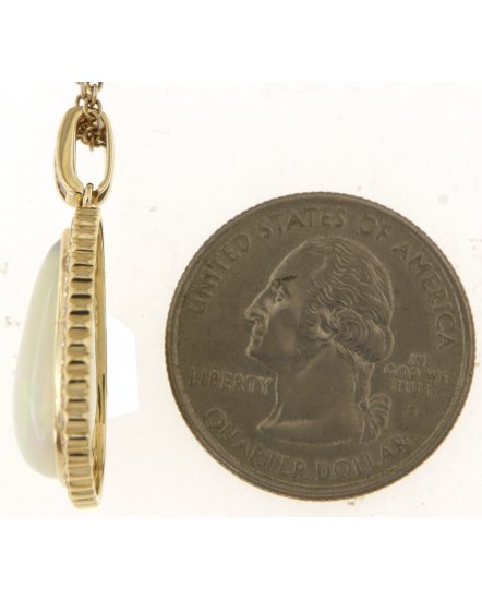 PEAR OPAL DIAMOND PENDANT (TP2933)