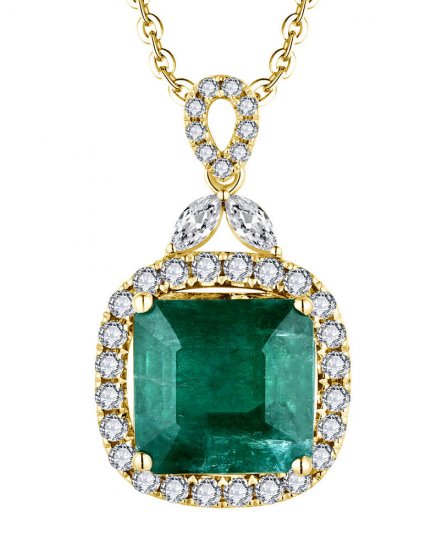 EMERALD CUT DIAMOND PENDANT (TP2934)