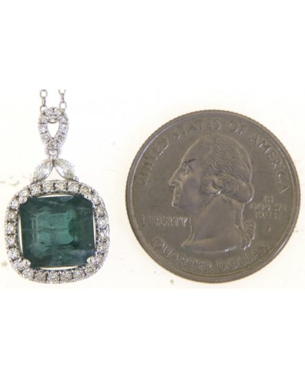 EMERALD CUT DIAMOND PENDANT (TP2934)