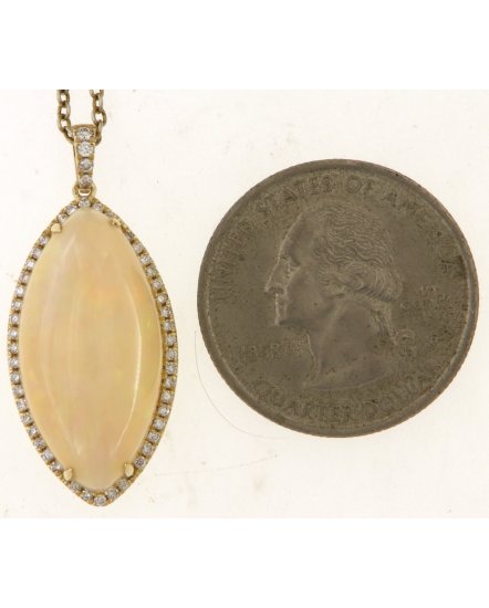 MARQUISE OPAL DIAMOND PENDANT (TP2936)