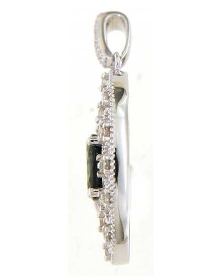 OVAL SAPPHIRE DIAMOND PENDANT (TP2970)