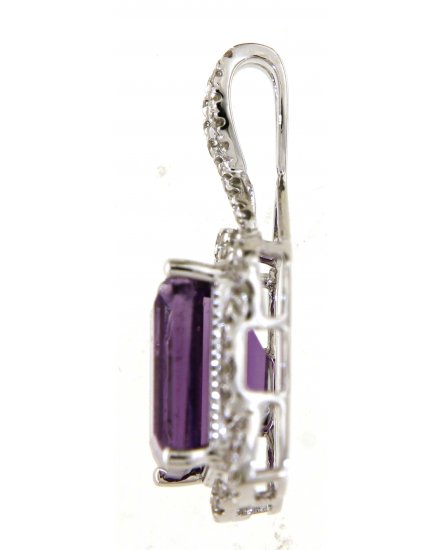 AMETHYST DIAMOND PENDANT (TP2974)
