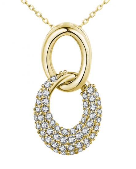 OVAL STYLE INTER LINKED DIAMOND PENDANT (TP3007)