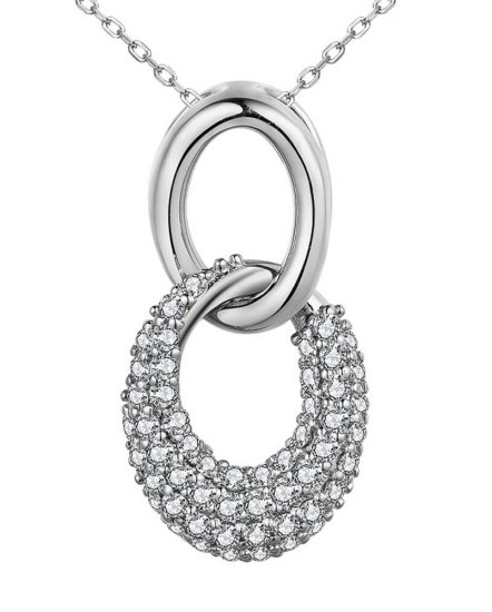 OVAL STYLE INTER LINKED DIAMOND PENDANT (TP3007)
