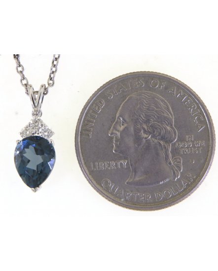 PEAR SAPPHIRE DIAMOND PENDANT (TP3016)