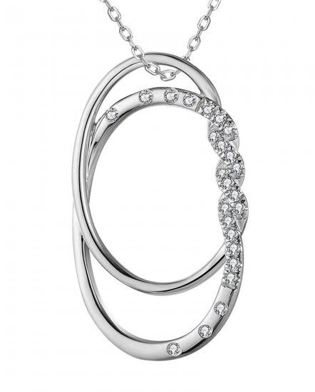 OVAL STYLE INTER LINKED DIAMOND PENDANT (TP3093)