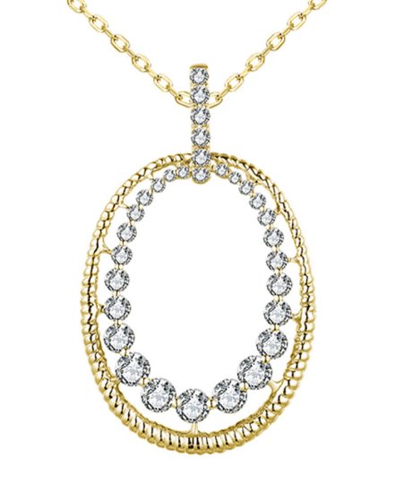 OVAL STYLE DIAMOND PENDANT (TP3114)