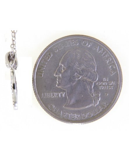 OVAL STYLE CROSS DIAMOND PENDANT (TP3141)