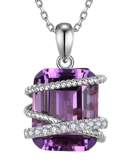 AMETHYST DIAMOND PENDANT (TP3202C)