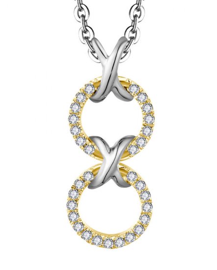 INTER LINKED STYLE ROUND DIAMOND PENDANT (TP3213)