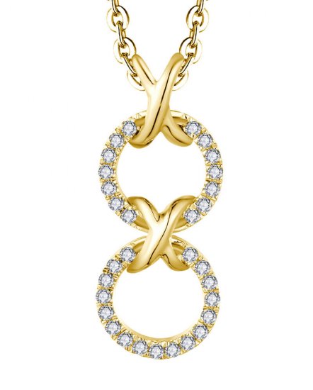 INTER LINKED STYLE ROUND DIAMOND PENDANT (TP3213)
