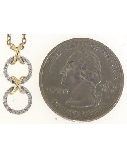 INTER LINKED STYLE ROUND DIAMOND PENDANT (TP3213)