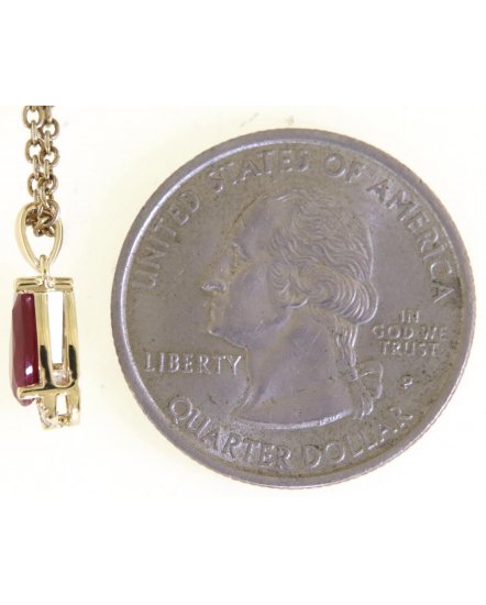 PEAR RUBY DIAMOND PENDANT (TP3234)
