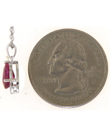PEAR RUBY DIAMOND PENDANT (TP3234)