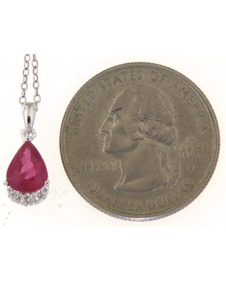 PEAR RUBY DIAMOND PENDANT (TP3234)