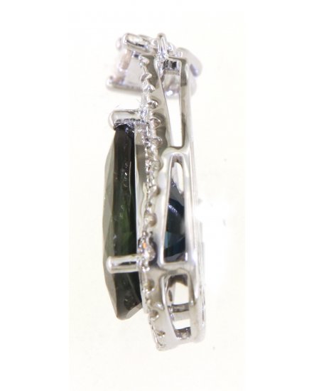 PEAR SAPPHIRE DIAMOND PENDANT (TP3238)