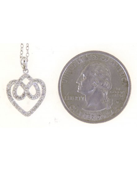 INTER LINKED HEART SHAPE DIAMOND PENDANT (TP3252)