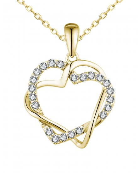INTER LINKED HEART SHAPE DIAMOND PENDANT (TP3258)