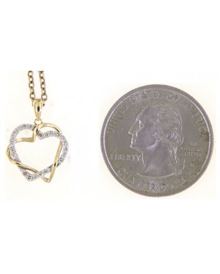 INTER LINKED HEART SHAPE DIAMOND PENDANT (TP3258)
