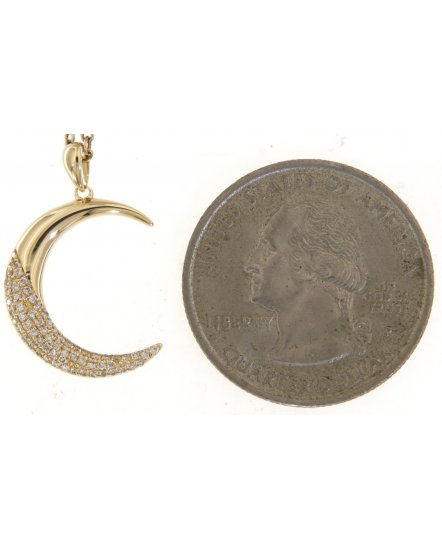 CRESCENT MOON DIAMOND PENDANT (TP3282)