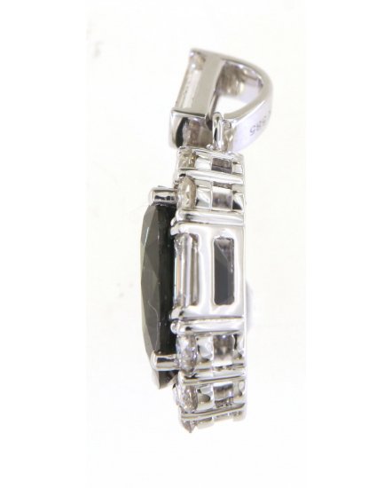 OVAL SAPPHIRE DIAMOND PENDANT (TP3283)