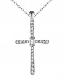CROSS BAGUETTE DIAMOND PENDANT (TP3320)