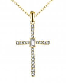 CROSS BAGUETTE DIAMOND PENDANT (TP3320)