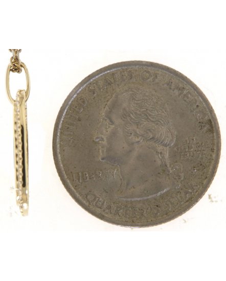 DOG TAG STYLE CROSS DIAMOND PENDANT (TP3325)