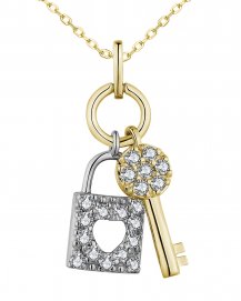 LOCK AND KEY STYLE DIAMOND PENDANT (TP3358)