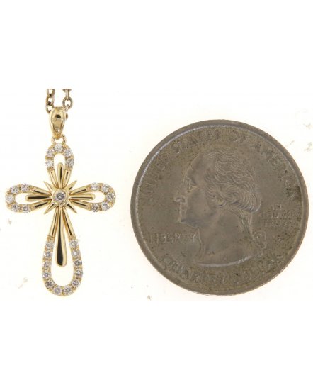 CROSS DIAMOND PENDANT (TP3377)