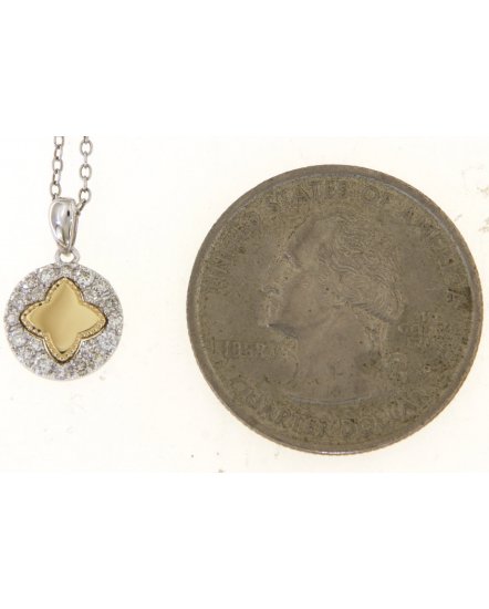 CLOVER STYLE ROUND DIAMOND PENDANT (TP3383)