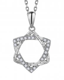 TRIANGLE INTER LINKED STYLE DIAMOND PENDANT (TP3387)