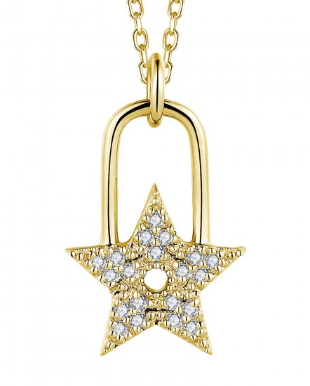 LOCK STYLE STAR SHAPE DIAMOND PENDANT (TP3388)