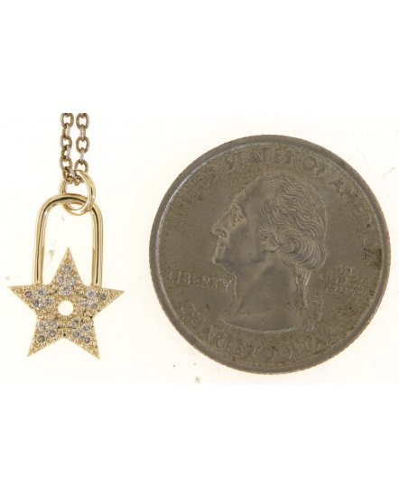 LOCK STYLE STAR SHAPE DIAMOND PENDANT (TP3388)