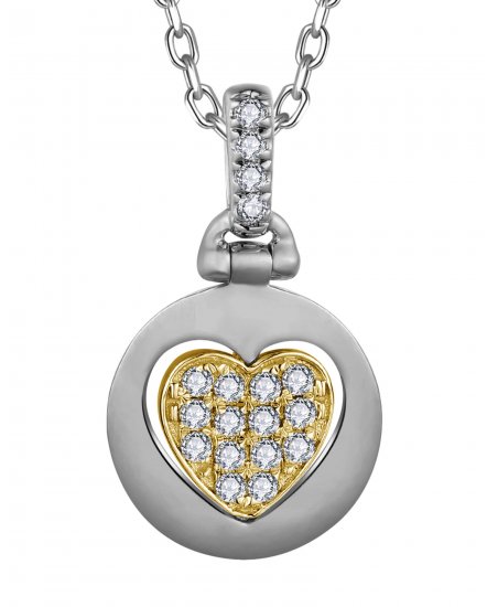 HEART SHAPE ROUND DIAMOND PENDANT (TP3397)