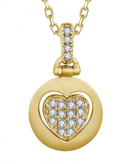 HEART SHAPE ROUND DIAMOND PENDANT (TP3397)