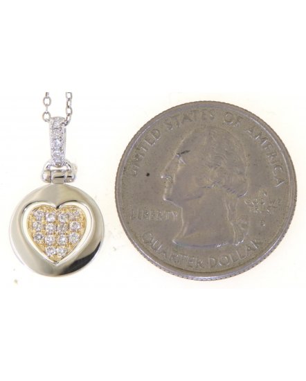 HEART SHAPE ROUND DIAMOND PENDANT (TP3397)