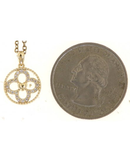 CLOVER STYLE ROUND DIAMOND PENDANT (TP3398)