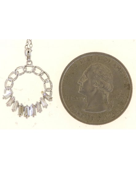 LINK STYLE ROUND DIAMOND PENDANT (TP3400)