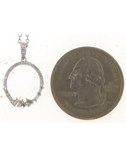 OVAL STYLE BAGUETTE DIAMOND PENDANT (TP3425)