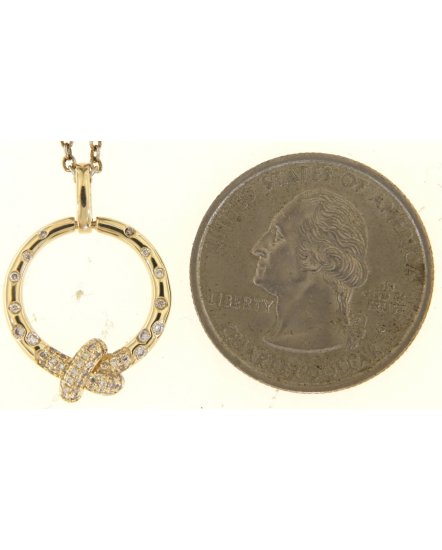 LOVE KNOT STYLE ROUND DIAMOND PENDANT (TP3430)