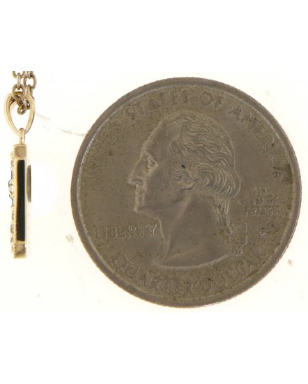 DOG TAG STYLE CROSS DIAMOND PENDANT (TP3431)