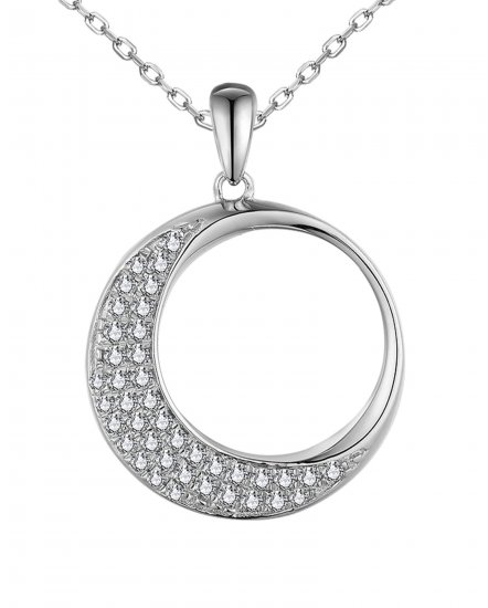 CRESCENT MOON DIAMOND PENDANT (TP3433)