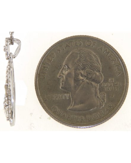 OVAL STYLE BAGUETTE DIAMOND PENDANT (TP3446)