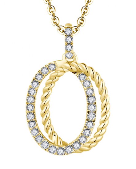OVAL STYLE INTER LINKED DIAMOND PENDANT (TP3448)