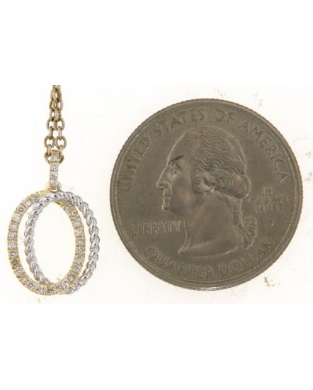 OVAL STYLE INTER LINKED DIAMOND PENDANT (TP3448)